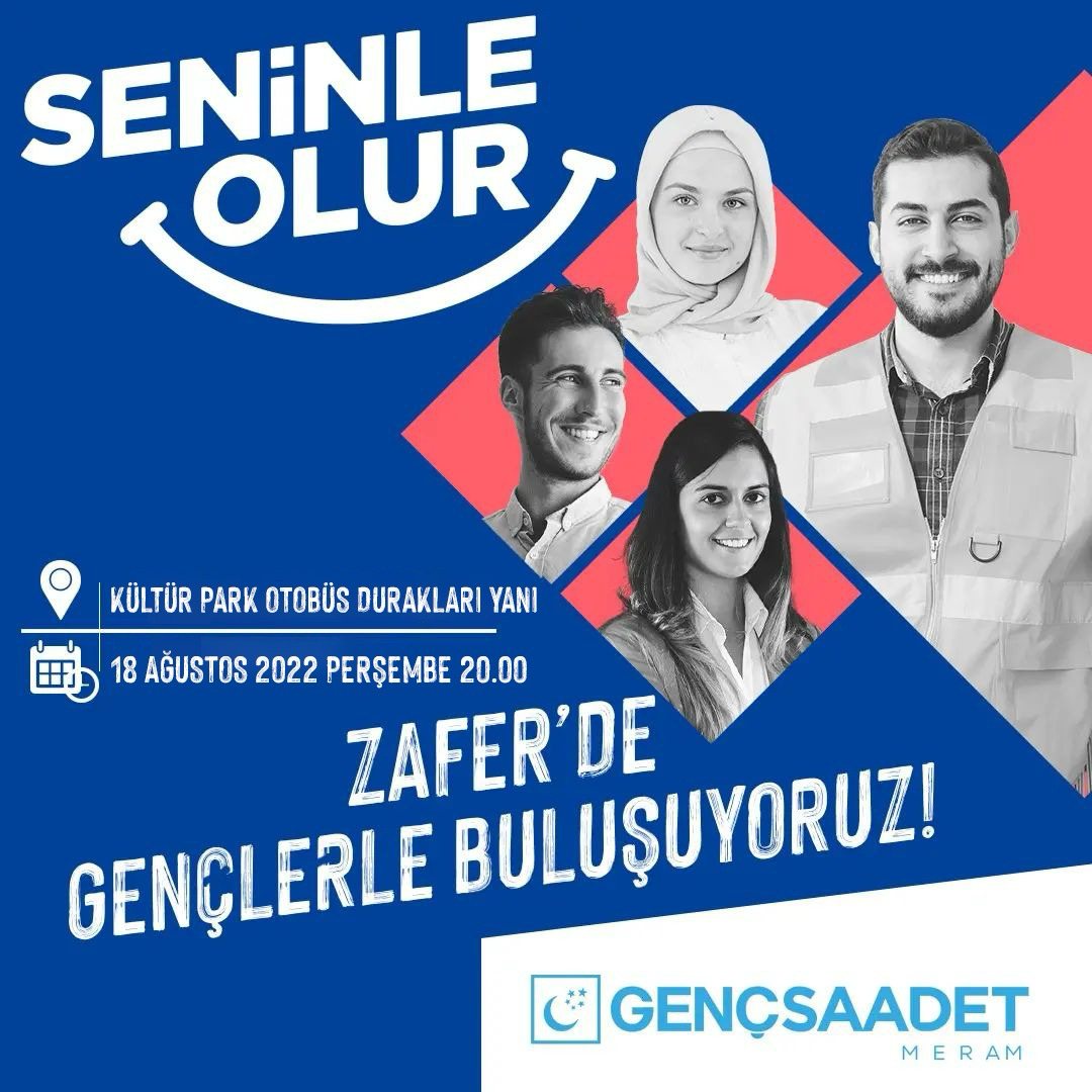 Seninle Olur — Genç Saadet Meram · Sosyal medya tasarımı